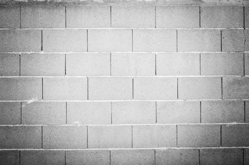 Repaired Cinder Block Surface