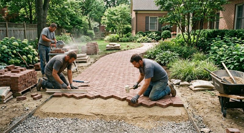 Brick Border Installation in Boston, MA
